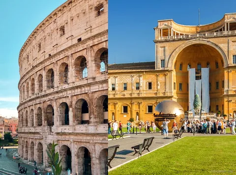 Itinerário completo do tour combinado Coliseu e Museus do Vaticano