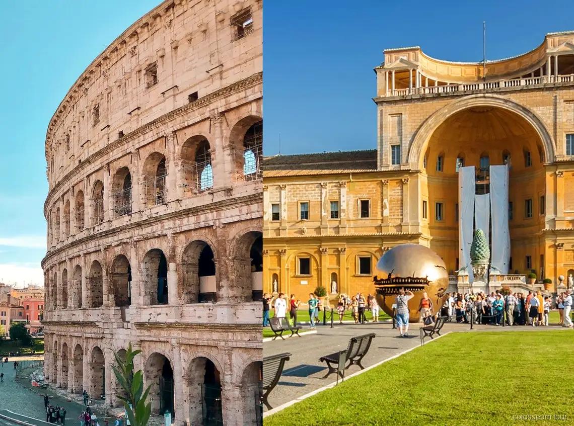 Itinerário completo do tour combinado Coliseu e Museus do Vaticano
