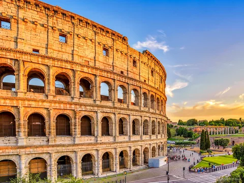 Guidet Colosseum-tur med gruppe ved Romerske Forum og Palatinerhøjen