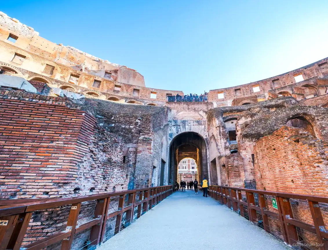Colosseum underground tunnels visited on the small-group premium tour