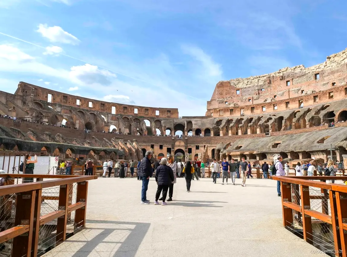 Licensed guide on the Colosseum VIP small-group Arena Floor tour